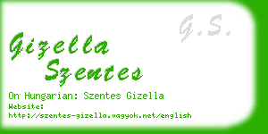 gizella szentes business card